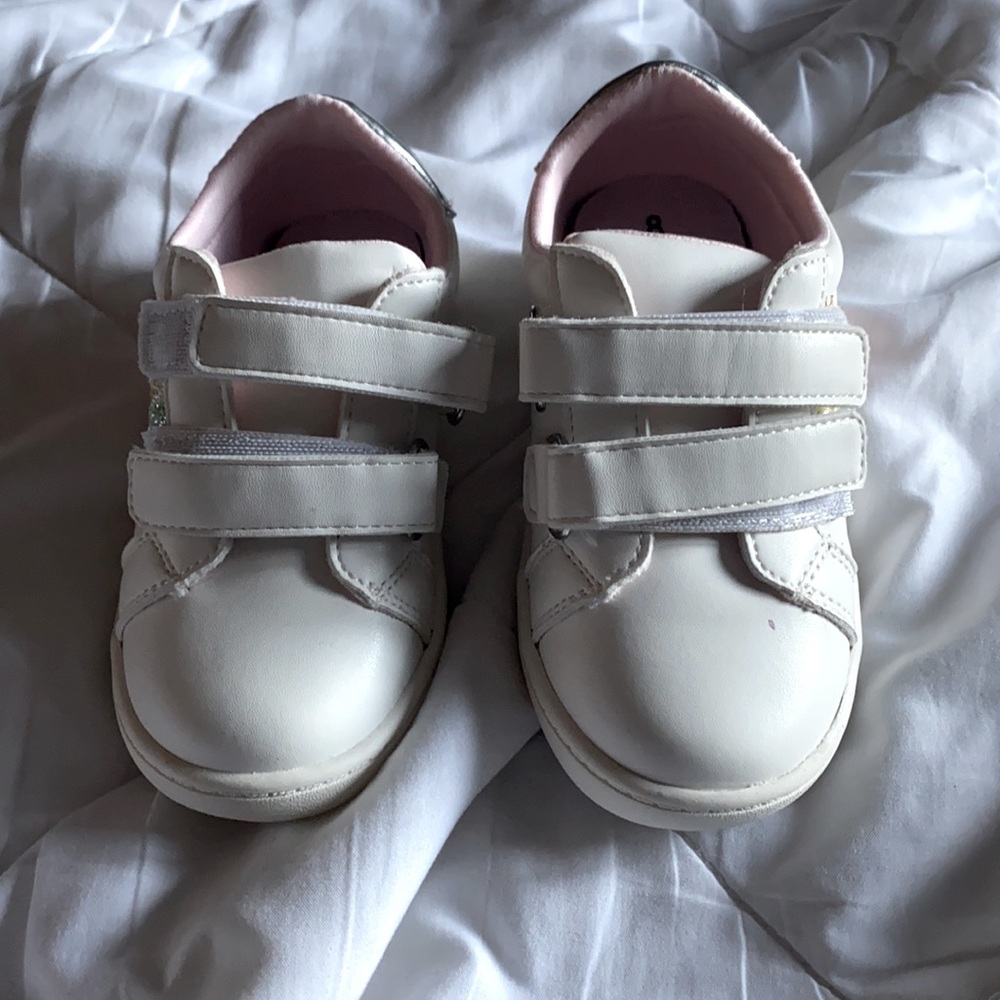 Never been worn! Target size 8 tennis shoes rainbow stripes